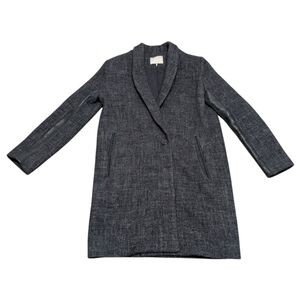 IRO Luca Coat Wool Hemp Lamb Black Gray (Size 3 converts size 10 US) - flawed